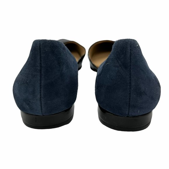 🤩 7.5M Women's comfort shoes Naturalizer Navy Black suede leather Slip On Flats - Picture 4 of 7